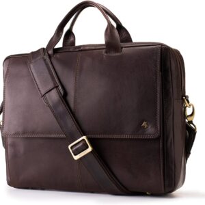 Visconti ML24 Leather Laptop Computer Case/Shoulder Messenger Bag